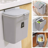 Tiyafuro 2.4 Gallon Hanging Kitchen Compost Bin with Lid for Counter or Under Sink, Odor-Free Indoor Compost Bucket