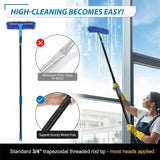 vitever professional 69'' window cleaner tool with extension pole and rotating head for easy window cleaning