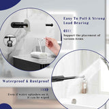 Stainless Steel black paper towel holder under cabinet or self adhesive wall mount for kitchen, bathroom, and pantry