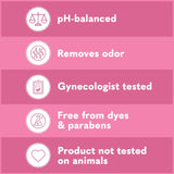 Summer's Eve Simply Sensitive feminine wipes, gentle pH-balanced micellar water formula for vaginal odor control, resealable packs of 32