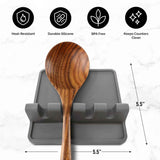 Silicone Utensil Rest with Drip Pad, Heat-Resistant, Durable, and BPA-Free Utensil Holder for Stove Top Kitchen Utensils