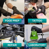 Schneider Latex-Free Vinyl Exam Gloves, 4 Mil Thick, for Medical, Cooking, Cleaning, and Food Prep