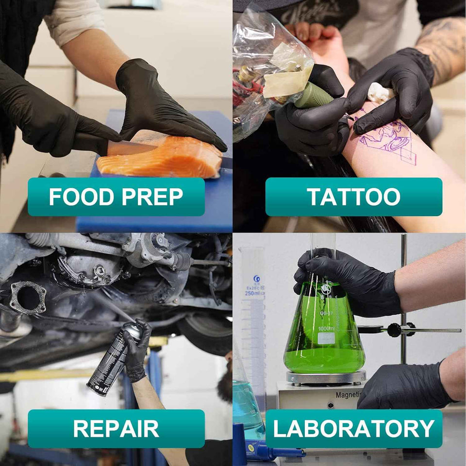 Schneider Latex-Free Vinyl Exam Gloves, 4 Mil Thick, for Medical, Cooking, Cleaning, and Food Prep