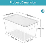 Vtopmart 6 Pack Clear Stackable Storage Bins with Medium Plastic Containers for Pantry Organizer and Storage