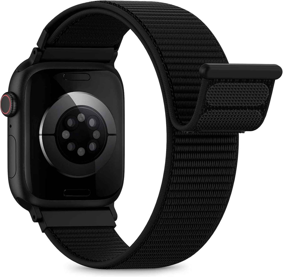 Nylon Loop Sport Band Compatible with Apple Watch Bands 44mm 45mm 46mm 49mm 42mm for Women Men, iWatch Wrist Straps for Ultra 3 2, Se, Series 11 10 9 8 7, Breathable, Soft Band Ideal for Outdoor