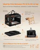 feandrea 40 inches collapsible soft dog crate black portable travel dog crate with safety zippers