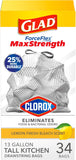 Glad Tall Kitchen Trash Bags 13 Gallon, MaxStrength Cherry Blossom Garbage Bags, Drawstring, 90 Count - Rayz Mart
