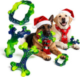 Tough Dog Toys for Aggressive Chewers 3 Pack, Indestructible Dog Toy for Large Dogs, Bacon Flavored, Keeps Dogs Busy
