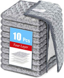 12 PCS 3-Layer Non-Scratch Multipurpose Steel Wire Dishcloths - Reusable Quick-Dry Odor-Free Scrub Cloths for Dishes, Kitchen Cleaning Cloths for Cookware, Sinks, Stove Tops(7.87X7.87)