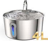 Cat Water Fountain Advanced 304 Stainless Steel 2.2L/74oz with Detachable Tank, Easy to Clean