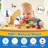 6-in-1 Baby Toys 6 to 12 Months, Montessori Toys for Babies 6-12-18 Months, Infant Teething Toy Stacking Blocks Rings Sensory Bin, Sorting Sensory Educational Learning Gift for Toddlers Aged 1-3