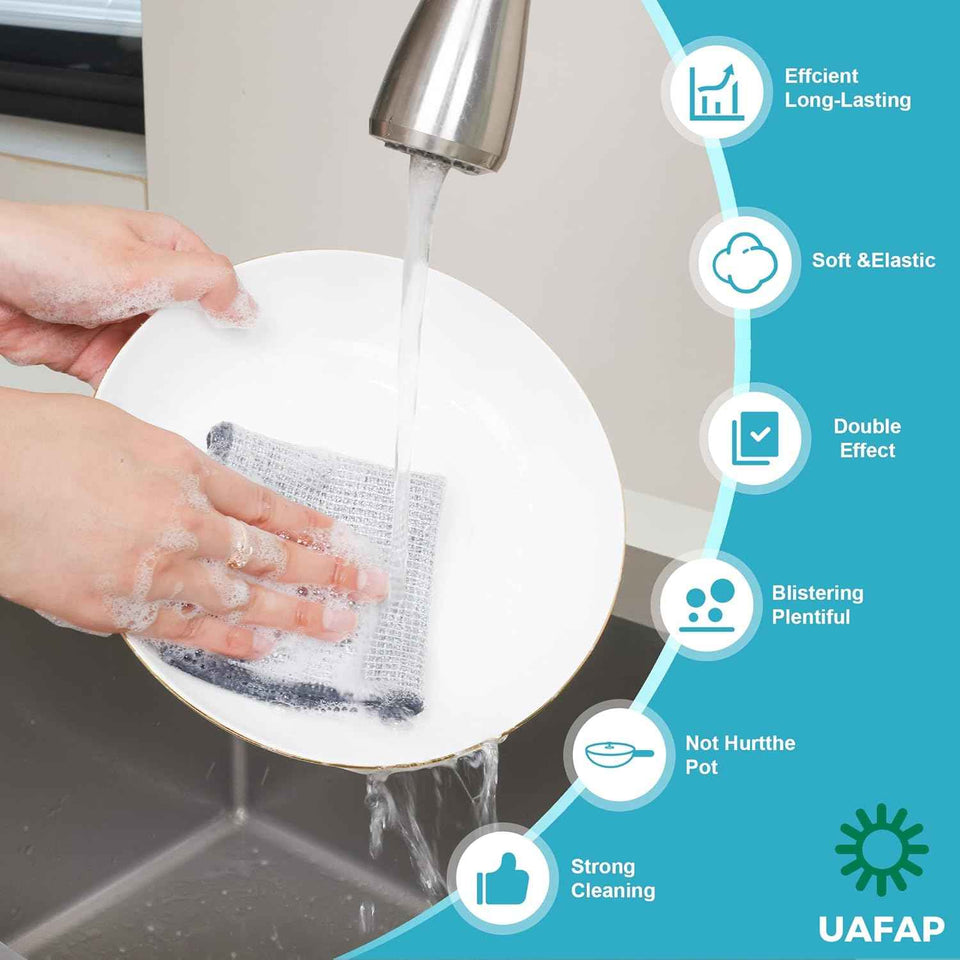 12 PCS Non Scratch Wire Dishcloths for Multi Surface Cleaning with Wire Mesh Material