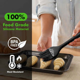 600℉ Heat Resistant Basting Brushes, BPA Free Silicone Pastry Brush for BBQ Grill Barbecue Baking Kitchen