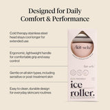Kitsch Ice Roller for Face – Stainless Steel Ice Face Roller to Reduce Puffiness, Redness & Headaches – Cooling Facial Roller for Skin Care, Irritation Relief & Spa-Like Experience at Home-Pink