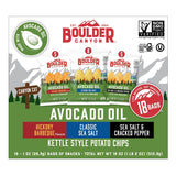 boulder canyon avocado oil kettle style potato chips 18 count variety pack gluten-free non-gmo