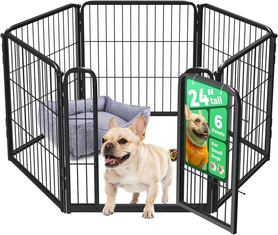 fxw homeplus unleashed 24 inch 6 panels dog pen black patented