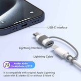 4-pack lightning to usb c adapter for iphone 15/16/17 pro/max, fast charging & data transfer, not for audio/otg