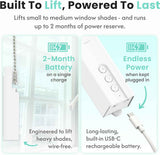 Aura Roller Smart Shade Driver, Remote Control & WiFi Dongle, Compatible up to 4x5ft, Rechargeable Battery, Voice Control