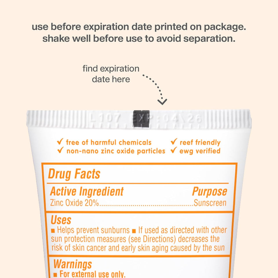Thinkbaby SPF 50+ Baby Sunscreen, 6 Oz. – Safe, Natural Mineral Sun Cream for Babies - Water Resistant – Broad Spectrum UVA/UVB Sun Protection – Vegan Sunscreen for Kids