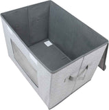 univivi 4-pack large collapsible storage bins with gray lids for home office and bedroom organization