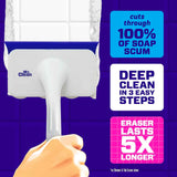 Mr. Clean Magic Eraser Shower, Tub Scrubber, Bathroom Cleaner, Lemon, Starter Kit, All in One