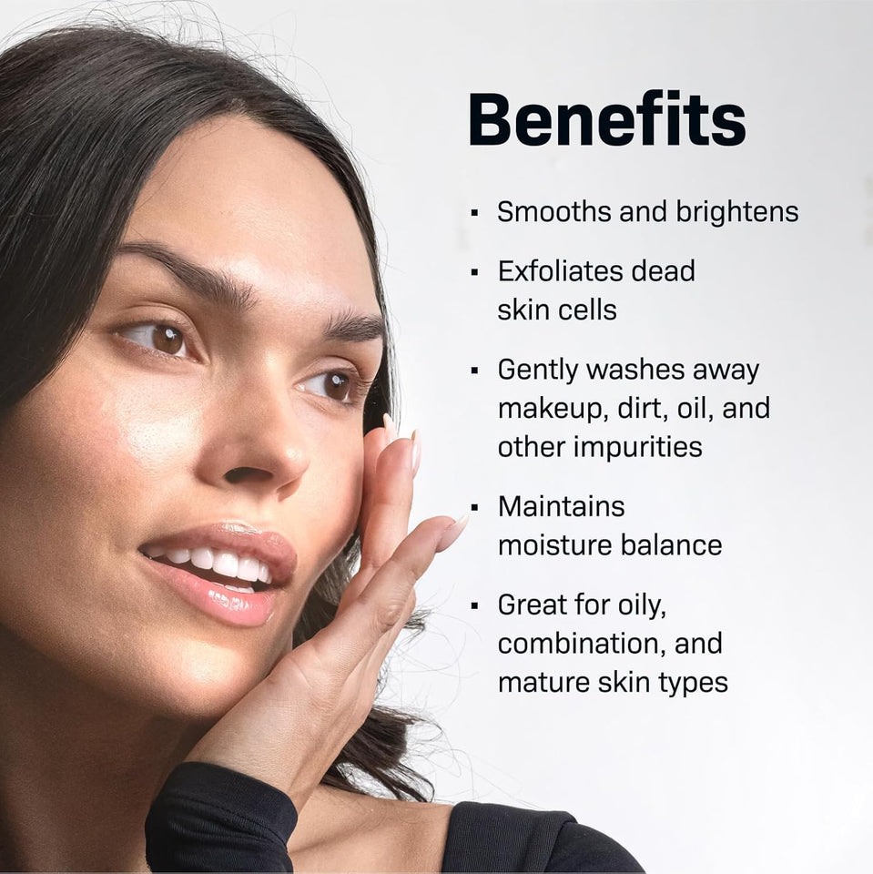 Revision Skincare Brightening Facial Wash, Exfoliating Face Cleanser with Vitamin C and Vitamin E