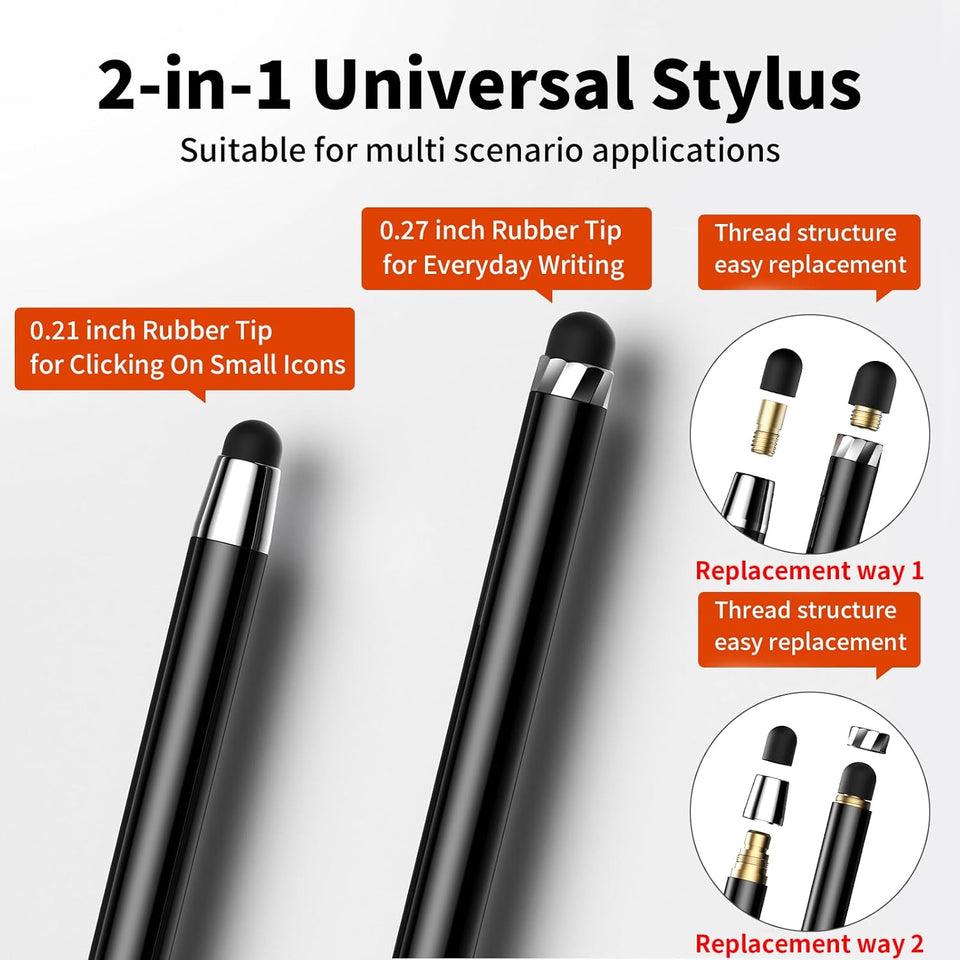 10 PCS Stylus,Stylus Pen for Touchscreen,Stylus 2-in-1 High Sensitivity & Precision Suitable for Touch Screens of iPhone/ipad/Android Tablets(10 Stylus Pen + 20 Tips)