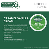 Green Mountain Coffee Roasters Caramel Vanilla Cream Keurig Single-Serve K-Cup pods, Light Roast Coffee, 72 Count