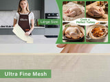 Organic Cheese Cloths, GOTS Certified, Grade 100, 36x36Inch, Reusable Cheese Cloth with Closed Edges Fabric Fine Mesh Cloth, Unbleached Cotton Muslin Cheesecloth