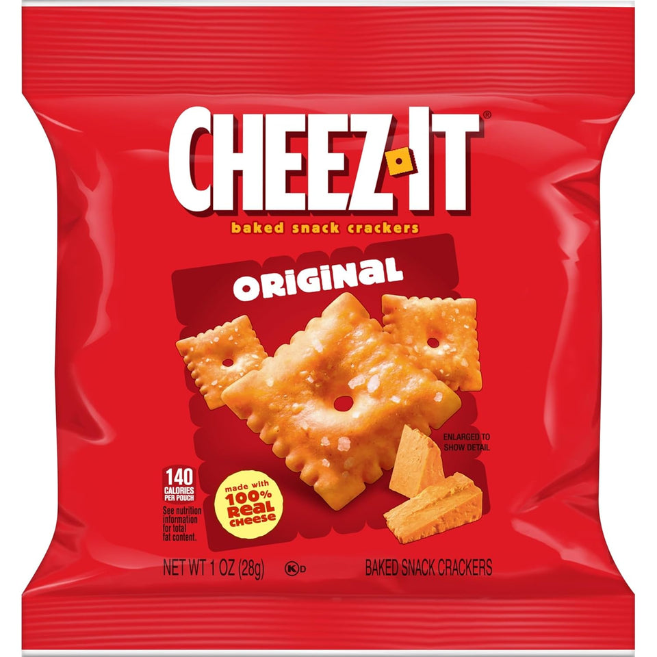 Cheez-It Original Baked Snack Crackers, 40 Packs of Individually Wrapped 1-Ounce Bags