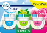 Febreze Plug In Air Freshener, Odor-Fighting Scented Oil Refill, Air Fresheners for Home and Bathroom and Kitchen, Long Lasting for Strong Odors, Sweet Watermelon Vine Scent, 0.87oz Refill, 3 Count
