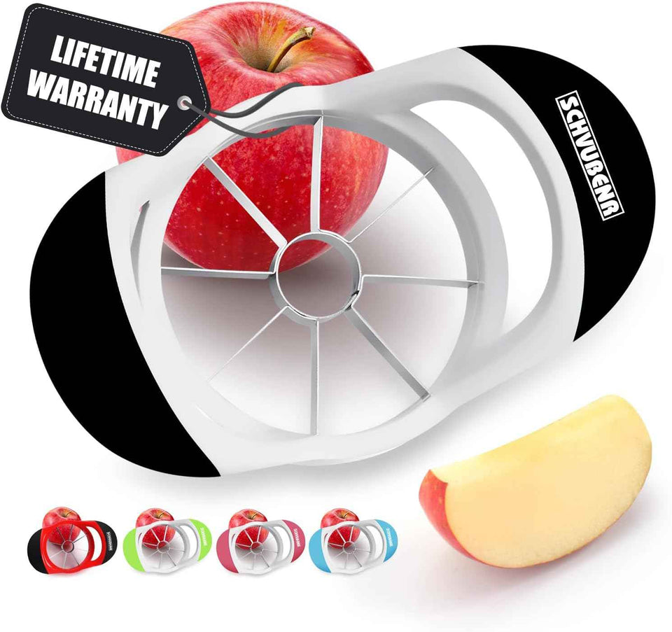 Professional Stainless Steel Apple Slicer with 8 Sharp Blades - Black - SCHVUBENR