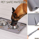 mateeylife silicone cat dog food mat waterproof anti-slip pet feeding placemat