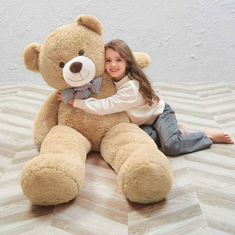 MaoGoLan Giant Teddy Bear 4 Feet,Adorable and Cuddly Big Bear Stuffed Animal 47", Classic Teddy Bear Plush Gift Decoration for Baby Shower,Party,Birthday,Valentines Day,Tan