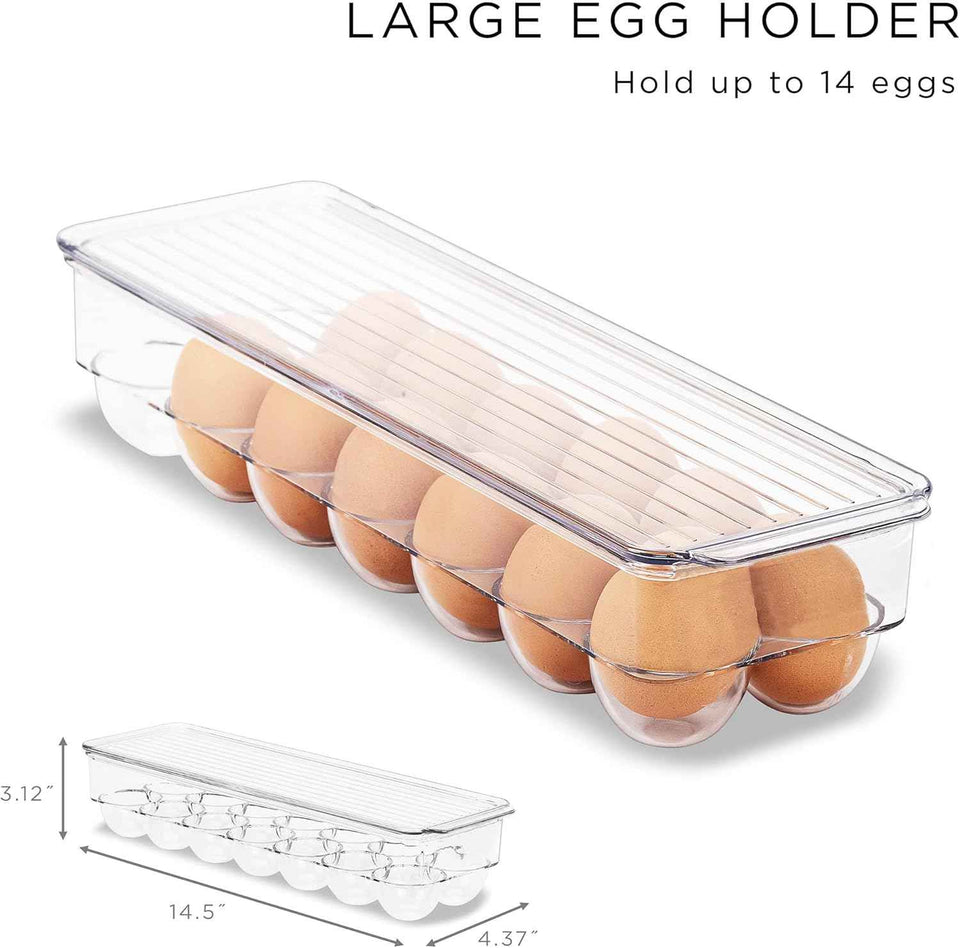 Sorbus Stackable Fridge Bins and Freezer Bins for Refrigerator and Pantry Organization