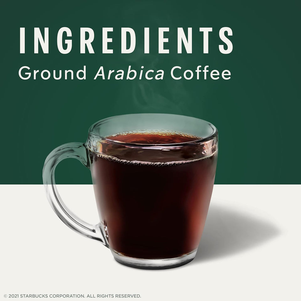 Starbucks Ground Coffee, Dark Roast Coffee, Espresso Roast, 100% Arabica, 1 bag (28 oz)