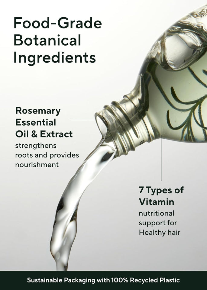 AROMATICA Root Enhancer Rosemary Water for Hair Growth spray - with Rosemary hair oil & caffeine & biotin - Korean hair care for hair thinning & hair loss - free from silicone, paraben and sulfate