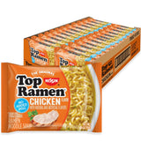 Nissin chicken flavor Top Ramen instant noodle soup 3 oz in pack of 24 for on the go meals
