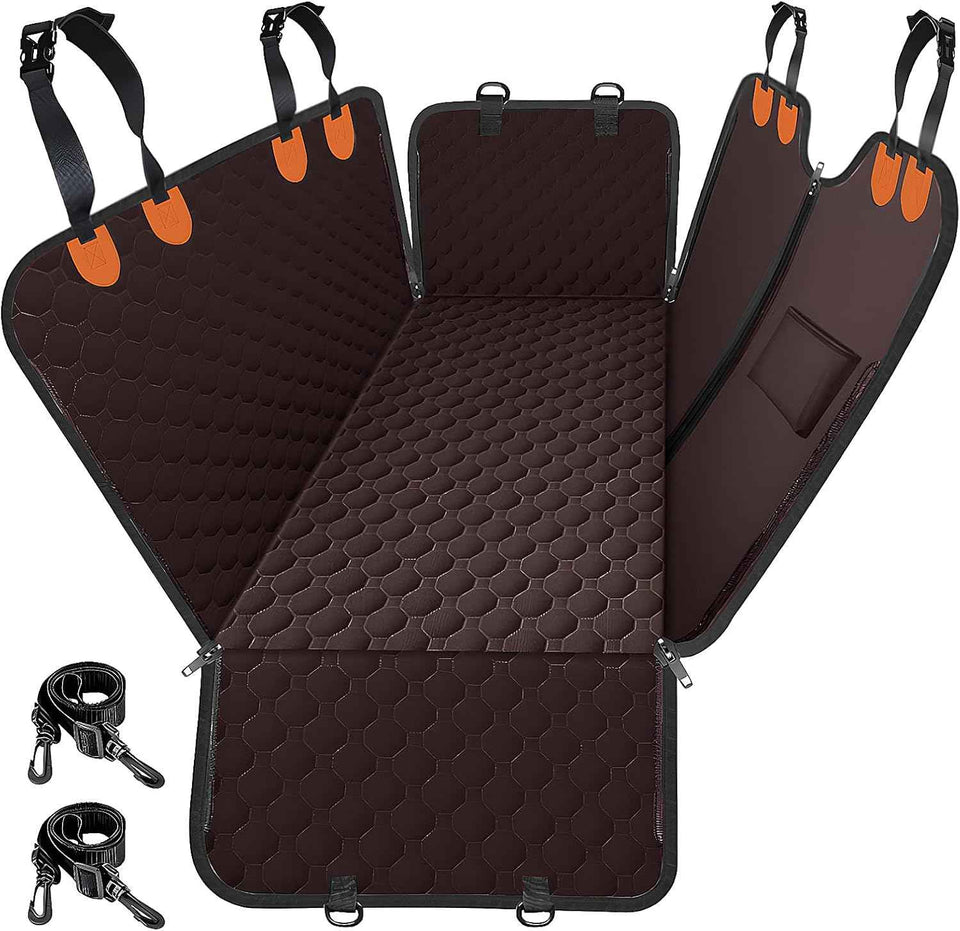Mancro Dog Car Seat Cover for Back Seat, 2025 Upgraded 600D Heavy Duty Waterproof & Scratch-Resistant Dog Hammock for Car, Back Seat Pet Cover for Dogs with Sedan, Trucks and SUVs, Standard, Black
