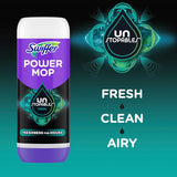 swiffer powermop floor cleaning solution refills, unstopables fresh scent, 2 pack, 25.3 fl oz bottles