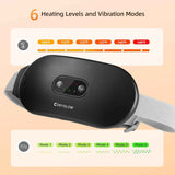 Portable Cordless Heating Pad Cramps:COSYGLOW 6 Heat Levels 6 Massage Modes, 3S Fast Heating,Period Menstrual Electric Heating Pad for Back Pain Relief,Gifts for Women and Girls(Black)