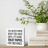 Funny Restroom Bathroom Wooden Signs, Funny Bathroom Sayings, Humor Washroom Quotes Block Plaque, Wall Art/Home Decor, Rustic Wooden Box Signs, Farmhouse Decor, Housewarming Gift