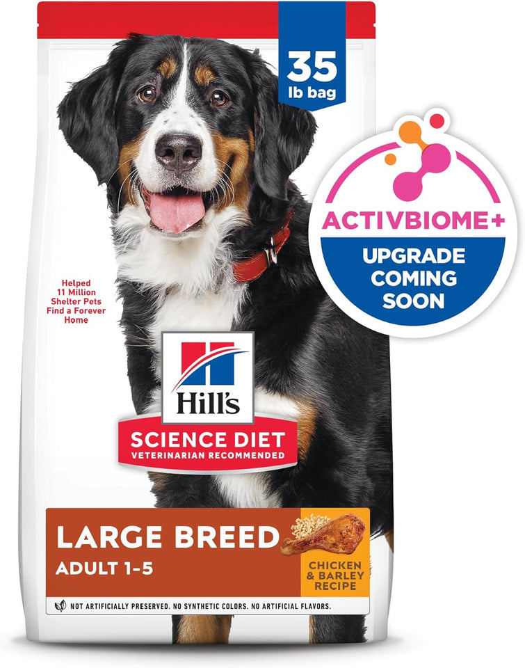hills science diet large breed adult dry dog food 35lb bag chicken and barley quality protein