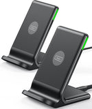 INIU Wireless Charger, 15W Fast Qi Certified Wireless Charging Station with Sleep-Friendly Adaptive Light Compatible with iPhone 16 15 14 13 Pro XS 8 Plus Samsung Galaxy S25 S24 S23 Note 20 Google etc - Rayz Mart
