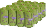 Lavender scented dog poop bags, 240 count, 13" x 9", leakproof, strong, and sturdy
