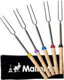MalloMe s'mores sticks for fire pit long - 5 pack of 32-inch marshmallow roasting sticks