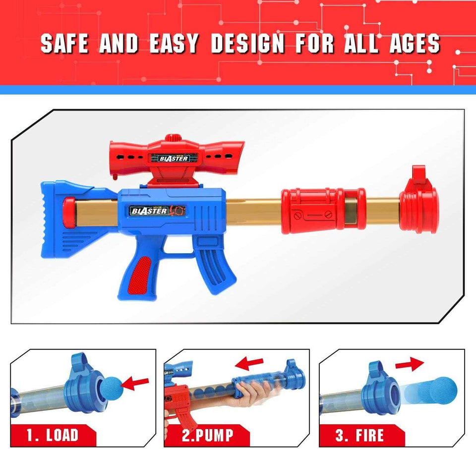 yeebay shooting game toy 2pk air guns shooting target 24 foam balls navy theme kids boys gift