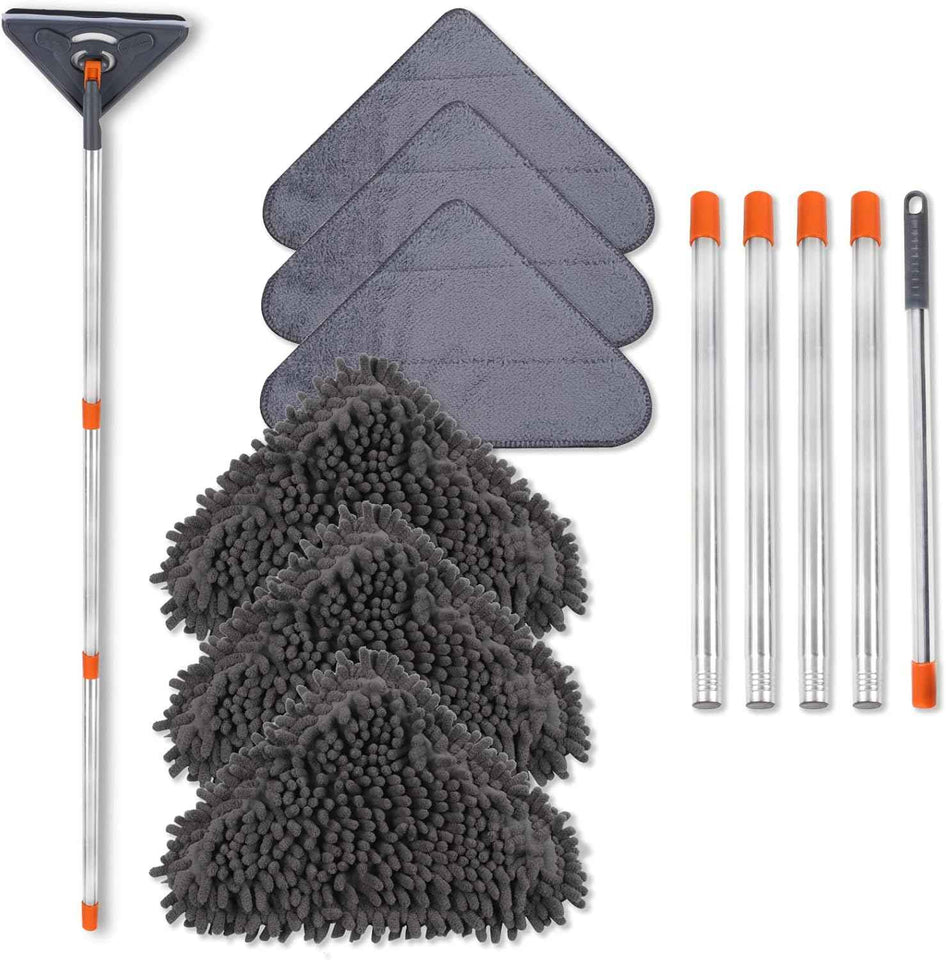79 Inches Long Handle Wall Cleaner Mop by Wall Washer Cleaner Tool for Walls Ceiling Fans Dust Baseboard Floors Clean