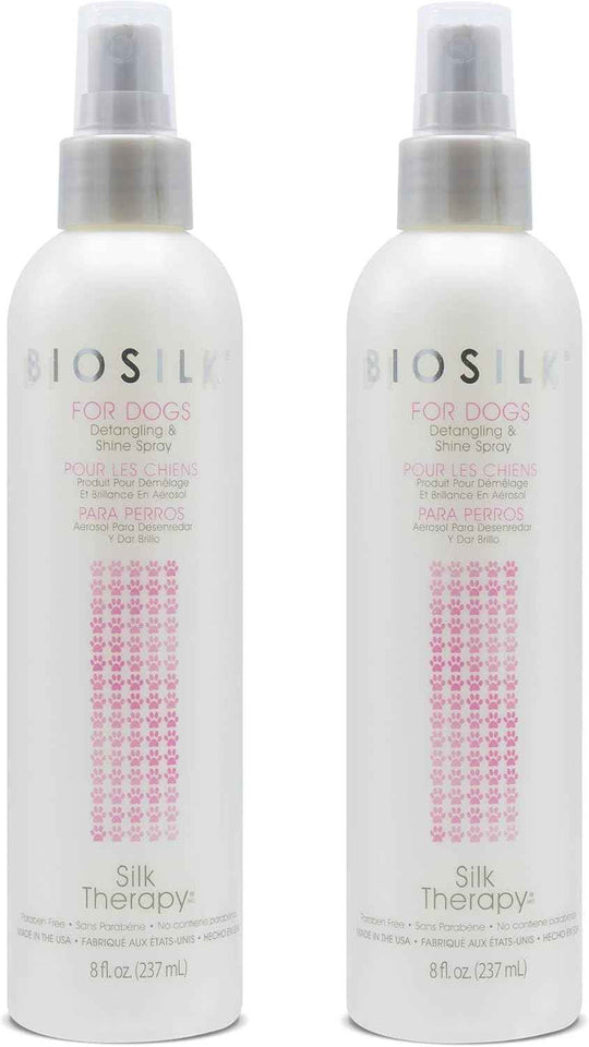 BioSilk Therapy Detangling Plus Shine Protecting Mist for Dogs | Best Detangling Spray For All Dogs and Puppies