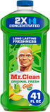 Mr. Clean All Purpose Cleaner, Floor Cleaner for Mopping Home, Bathroom, & Kitchen, Cleaning Liquid for Mop & Bucket, Cleaning Supplies, Multi-Surface Dilutable, Gain, 41oz